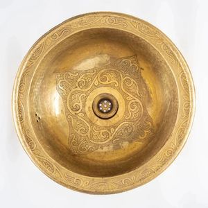Artistic Brass Wash <b>Basin</b> Modern Bathroom Vanity Sink Handmade Premium Quality Decorative Metal Bowl Elegant Interior Design - Product Image 4