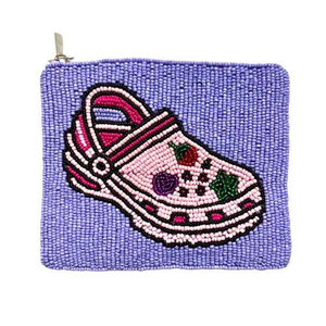 Custom <b>Zip</b> Code Beaded Coin <b>Purse</b> Personalized Hometown Mini Wallet Clutch | Cotton Embroidery Canvas Gift for Travelers - Product Image 3