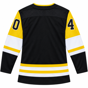Maillot de hockey sur glace personnalisé pour homme, numéro 8, impression sublimée, manches longues, polyester, vêtements d'équipe - Product Image 3