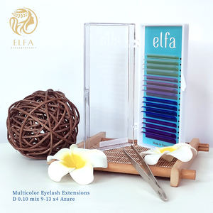Extensiones de Pestañas ELFA Velvet Soft PBT Naturales Largas, Color Negro Mate, Volumen Premium, Hechas a Mano, en Bandejas, Mezcla de Pestañas - Product Image 1