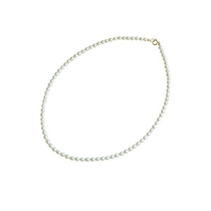 Collier en perles d'eau douce de 3-4 mm, collection automne-hiver, argent 925, design irrégulier, simple et original pour femmes - Product Image 5