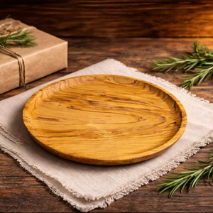 Platos de Servir Modernos Personalizados, Platos de Madera Natural para Queso y Frutas, Platos para Fiestas y Cenas, Tabla de Servir de Madera - Product Image 1