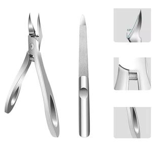 Coupe-ongles professionnel en acier inoxydable, lame plate droite, pointe acérée, pour usage adulte, style simple - Product Image 5