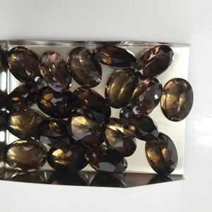 Cuarzo Ahumado Marrón Natural, Corte Ovalado de 14x10MM, Piedra Preciosa Suelta de la Mejor Calidad, Tamaño Personalizable, para Joyería - Product Image 3