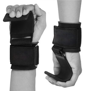 Wholesale Gym Fitness <b>Training</b> Hooks <b>Weight</b> Lifting Grip Hooks Wrist Support Straps Black Weightlifting Hook for Unisex - Product Image 2