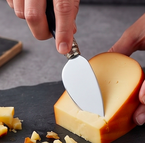 Elegant <b>Cheese</b> <b>Knife</b> <b>Set</b> With Navy Resin Handles And Silver Accents Stainless Steel Blades For Gourmet <b>Cheese</b> Serving Use - Product Image 6