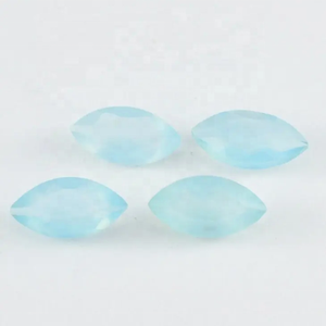 Calidad AAA Aqua Calcedonia 4x8mm Marquesa facetada Piedra preciosa suelta Calcedonia natural Precio más bajo Piedras preciosas del mejor proveedor - Product Image 2