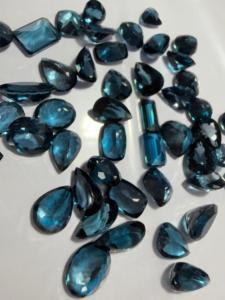 Topacio Azul de Londres al por Mayor, Piedras Preciosas Sueltas, Formas Mixtas, Corte Facetado Azul Natural para Joyería - Product Image 4