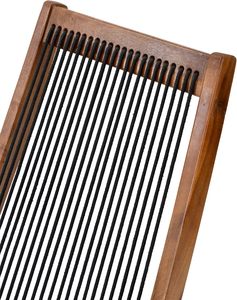 Modern Solid Teak Wood Rope Sling <b>Folding</b> Lounge <b>Chair</b> for Outdoor Use in Villa Hotel Park & Garden - Product Image 5