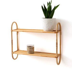 Home decor & storage furniture natural rattan wall <b>shelves</b> great quality crafted floating <b>shelf</b> - Product Image 1