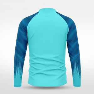 Chaqueta Cortavientos Ligera Impermeable de Nylon y Poliéster con Cierre de 1/4 y Diseño de Parches para Hombre, Estilo Casual, Deportivo y Urbano - Product Image 4