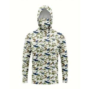 Camisa de Pesca con Capucha, Protección UV, Secado Rápido, Transpirable, Personalizable, Manga Larga, Corte Ajustado, Ropa de Pesca para Exteriores - Product Image 3