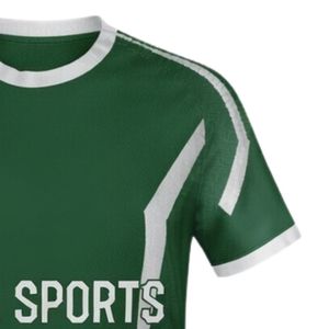 เสื้อแฮนด์บอลชาย สีเขียวขาว แบบซับลิเมชั่น แขนสั้น โพลีเอสเตอร์ เสื้อทีมกีฬา ชุดแข่งขัน ชุดกีฬา - Product Image 5