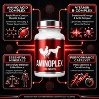 Marque privée |   Comprimés Racing Rooster Aminoplex 100 unités – Booster d'acides aminés haute puissance, soutien immunitaire riche en protéines, anti-fatigue