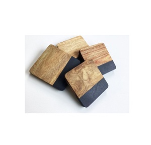 Juego de Posavasos de Resina y Madera de Lujo Modernos, Fabricados en India, Tamaño 4x4, Ecológicos, para Uso en el Hogar, Restaurantes, Bodas y Decoración de Mesa - Product Image 4