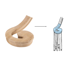 Adaptador de Pasamanos de Madera de Álamo de Alta Calidad, Moderno y Personalizado, para Conexión de Barandillas de Escaleras, Flexible, para Uso en Interiores del Hogar - Product Image 2