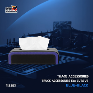Accesorios para Camiones, Caja de Pañuelos Eco Curve, Azul-Negro - Product Image 3