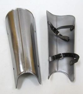 Vambraces Medievales Hechos a Mano de Acero Suave Plateado, Pulidos, Listos para Usar, Armadura de Placa, para Reenactment Histórico Personalizado - Product Image 2