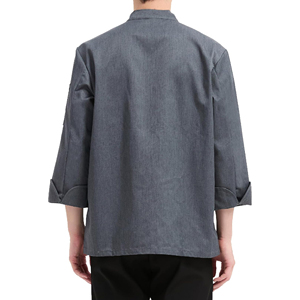 เสื้อแจ็คเก็ตผู้ชายขายส่ง แขนยาว เสื้อเชฟ ชุดยูนิฟอร์มร้านอาหาร ระบายอากาศได้ดี เหมาะสำหรับทำอาหาร - Product Image 4