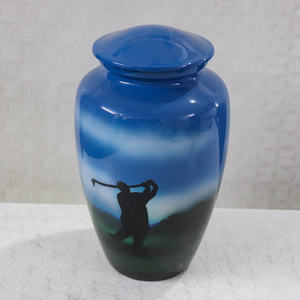 Urna Funeraria de Aluminio Esmaltado Estilo Clásico para Jugadores de Golf, para Cenizas Humanas, 10 Pulgadas, 220 Pulgadas Cúbicas, Recuerdo - Product Image 2