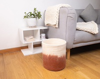 Panier de rangement multifonctionnel en feutre de laine écologique fait main, cercle moderne, pour chambre d'enfant, linge, couvre-pot de plante, organisateur de décoration intérieure