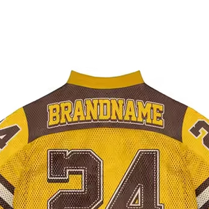 Best Manufacturers Custom Made Retro American Football Jersey Full Print Breathable Short Sleeve American Football Jerseys - Product Image 5
