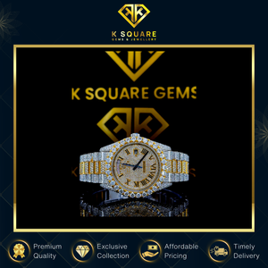 Montre de luxe unisexe en acier inoxydable, étanche 3 mètres, à mouvement quartz automatique, avec diamants Moissanite et cristal saphir, vente en gros - Product Image 4