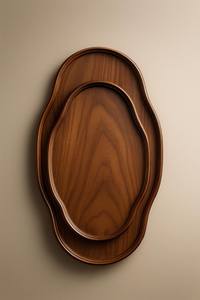 Bandeja de Madera para Servir, Tallada a Mano, de Madera Natural, Decorativa, para Mesa de Centro, Plato para Frutas, Tabla para Quesos y Decoración del Hogar - Product Image 5