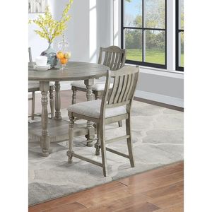 Set di 2 Sedie da Pranzo Alte Classiche Grigio Chiaro con Cuscino Imbottito e Design con Schienale a Doghe Aperte - Product Image 5