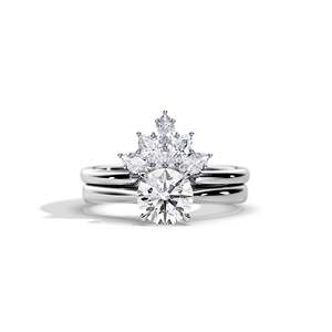 Anillo de compromiso de diamante de corte brillante redondo para mujer, chapado en oro de 14k, certificado IGI, estilo clásico, color D, diamante cultivado en laboratorio. - Product Image 3