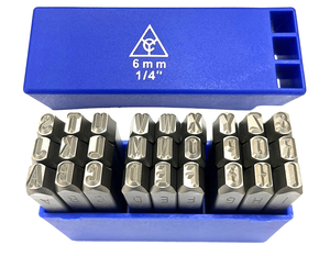 YOUNG CYCLE YC 614-6mm Matériel Cr-V (6150) de qualité supérieure, poinçon à lettres allemandes de 3mm, 27 pièces/ensemble, ensemble complet (A-Z et plus), fabriqué à Taïwan - Product Image 1