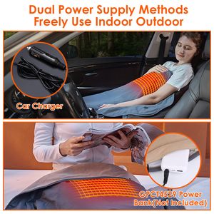 ผ้าห่มไฟฟ้าอุ่นได้ทั้งตัว ใช้ได้ทั้งในบ้านและนอกบ้าน ปรับความร้อนได้ 3 ระดับ ซักเครื่องได้ ใช้งานได้นาน 2 ชั่วโมง - Product Image 4