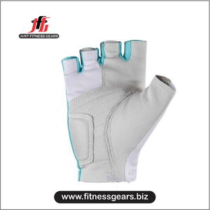 Gants de cyclisme mi-doigts en cuir véritable de haute qualité, blancs, pour la course estivale et hivernale - Product Image 3