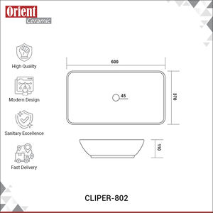 Lavabo de Cerámica Blanco Ecológico para Hogar y Villa, de Alta Calidad, Suministro Directo de Fábrica, de la India - Product Image 3