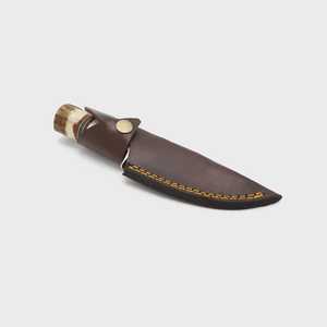 Cuchillo de caza con hoja de acero de Damasco y mango de asta de ciervo, cuchillo de supervivencia para exteriores - Product Image 2