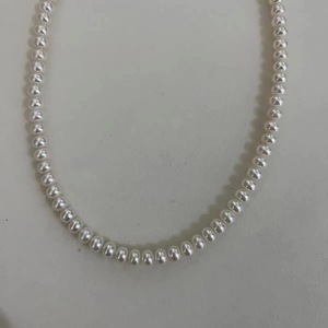 Collier de perles d'eau douce naturelles de 5 à 6 mm avec boucle en argent S925, design rond de type pomme de terre Aurora, design de base sans défaut - Product Image 3