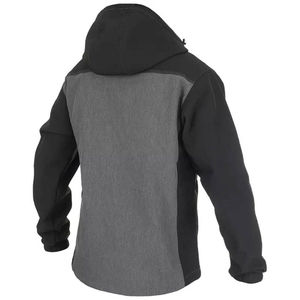 Men's Hooded Fleece <b>Jacket</b> <b>Grey</b> Black Casual Windproof Zipper Closure Autumn Wear - Product Image 3