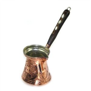 Cafetera Turca de Cobre con Asa de Madera, Diseño Oriental Tradicional, Percolador para Preparar Café - Product Image 2