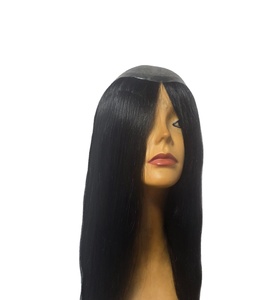 Light <b>Brown</b> Brazilian Remy Human Hair Topper for Women High Density 150% Tangle Free 20 Inches <b>Medium</b> Length Glueless for Base - Product Image 4