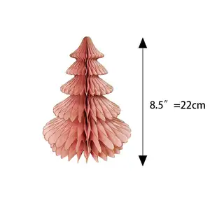 22cm Height Of Standing Paper Tree Honeycomb For Seasonal Decoration CE-8P053