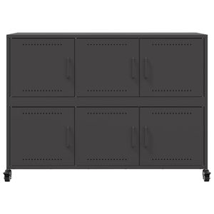 Aparador Rectangular Grande de Acero Laminado en Frío Negro - Product Image 6