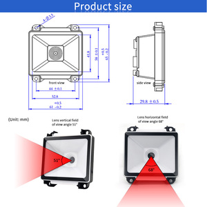 เครื่องอ่านบาร์โค้ด QR สำหรับซูเปอร์มาร์เก็ตเครื่องอ่านบาร์โค้ด EMT8052S 2D 1D - Product Image 6