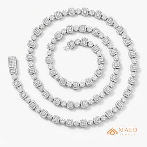 925 Sterling Silver Moissanite <b>Necklace</b> Fashion Jewelry Link <b>Chain</b> for Women Men Elegant Gift New York City Fine Jewelry NYC USA - Product Image 1