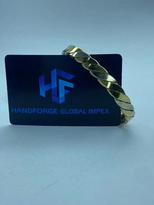 Custom Logo <b>Copper</b> Brass Cuff <b>Bracelet</b> Handforge Global Impex Gold Plated Vintage Wedding Unisex Manufacturer Wholesale - Product Image 1