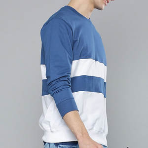 Jersey liso de algodón ajustado de calidad superior para hombre, sudadera polar, diseño de cuello redondo bordado de invierno 3D, impresión Digital personalizada - Product Image 4