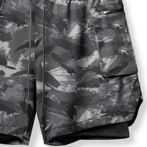 Custom Camouflage Print Training <b>Shorts</b> with Compression Spat Gym Apparel Wholesale Supplier Low MOQ Workout Athletic <b>Shorts</b> Set - Product Image 6