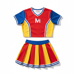 Ropa de Animadoras Lista para el Espectáculo, Costuras Reforzadas para Acrobacias, Colores y Logotipos Personalizados para la Creación de Identidad en el Equipo - Product Image 1