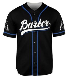 Camiseta de béisbol personalizada con nombre y rayas azules para hombre - Product Image 1
