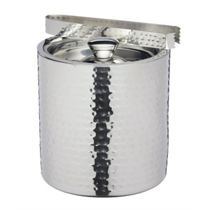 ถังน้ำแข็งสแตนเลสขัดเงาทรงกลมพร้อมหูจับและฐานตั้ง - Product Image 3