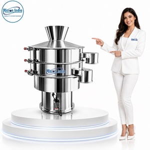 Machine de tamisage vibratoire en acier inoxydable semi-automatique 220V, équipement de tamisage de poudre industriel - Product Image 5